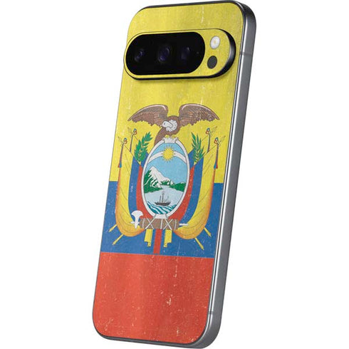Ecuador Flag Distressed Google Pixel 9 Pro Skin